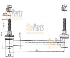 Oyodo 60z5008-oyo 60z5008oyo Łącznik stabilizatora przedni, mitsubishi carisma (da_)