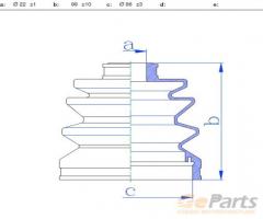 Oyodo 50p1003-oyo osłona przegubu nissan, nissan primera (p10)