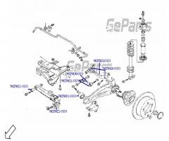 Oyodo 90z5021-oyo 90z5021oyo wahacz tylny górny /wygięty/, mitsubishi lancer kombi (cs_w)