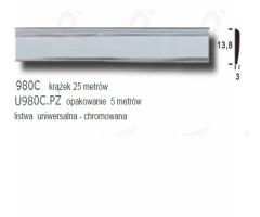 Romix company u980c.pz listwa uniwersalna chromowana