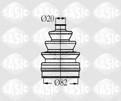 Sasic 2933833 osłona przegubu citroen, citroËn bx (xb-_), nissan sunny i (b11), peugeot 405 i (15b)