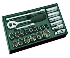 Sata 9921 zestaw 25 kluczy nasadowych calowych 1/2